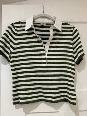 Cabi Polo Pullover Shirt. Olive. Size XS. New